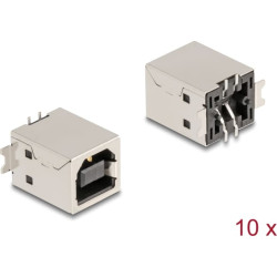 Delock USB 2.0 Type-B female 4 pin SMD connector for solder mounting 10 pieces