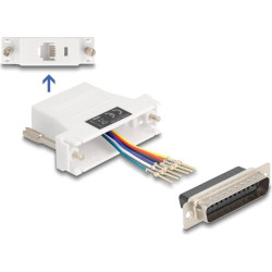 Delock D-Sub 25 pin male to RJ12 female Assembly Kit white