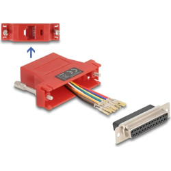Delock D-Sub 25 pin female to RJ45 female Assembly Kit red