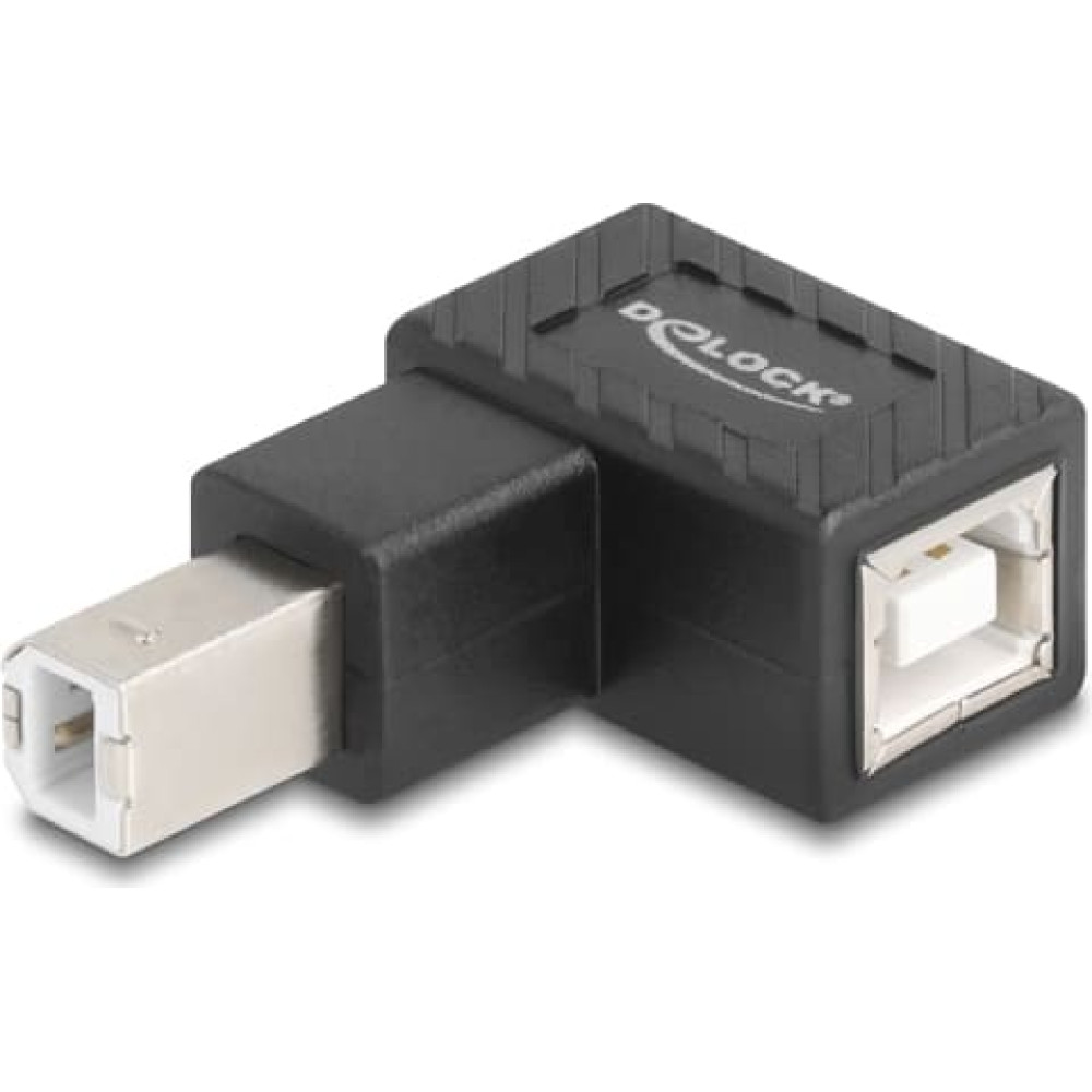 Delock USB 2.0 Adapter USB Type-B male to USB Type-B female 90° angled downwards
