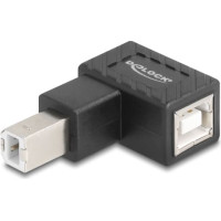 Delock USB 2.0 Adapter USB Type-B male to USB Type-B female 90&deg; angled downwards