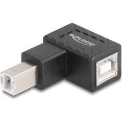 Delock USB 2.0 Adapter USB Type-B male to USB Type-B female 90° angled downwards