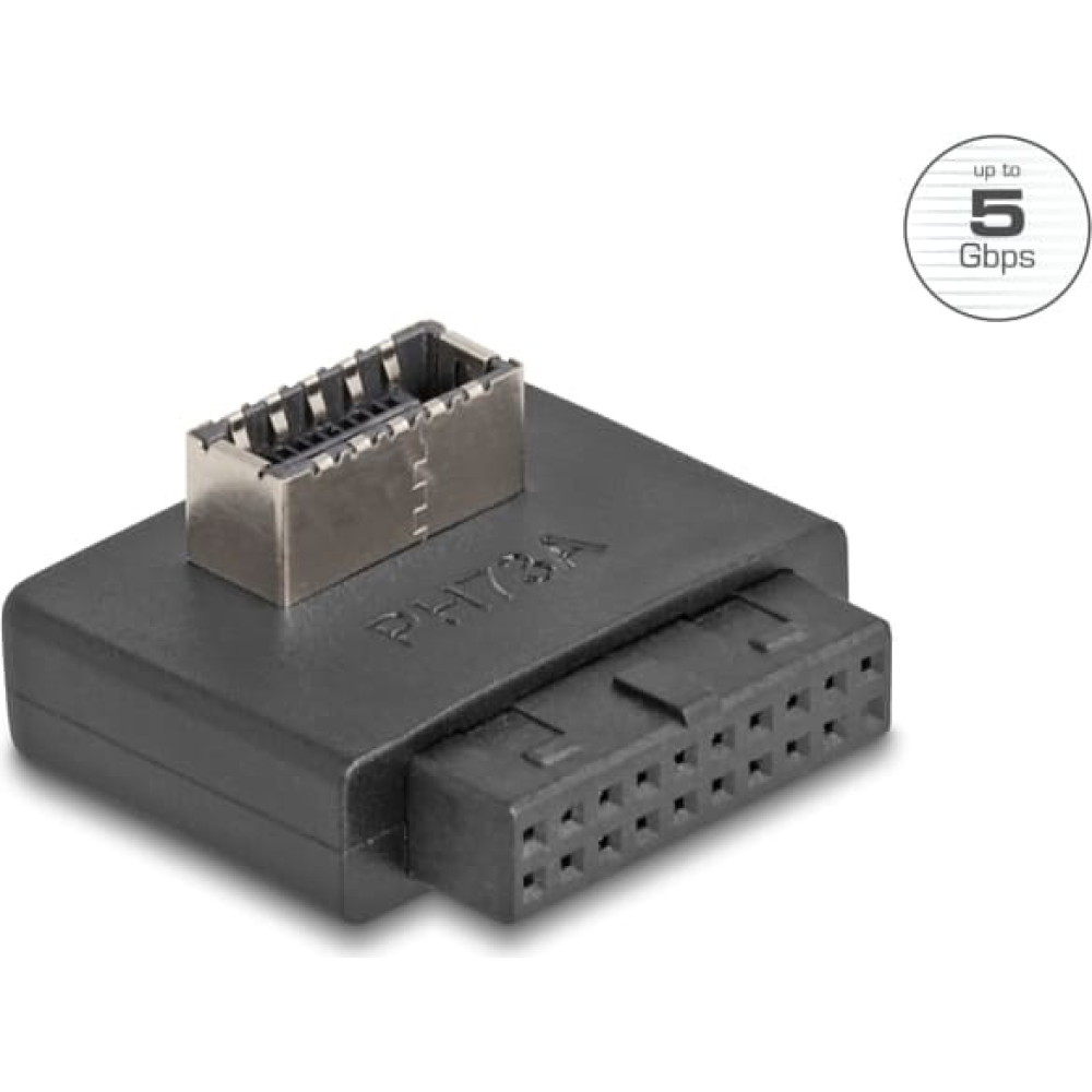 Delock USB 5 Gbps Adapter Pin Header female to internal Type-E Key A female angled with housing