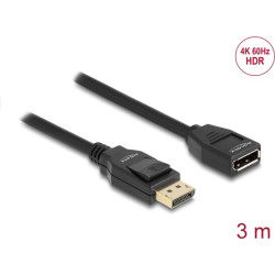 Delock DisplayPort 1.2 extension cable 4K 60 Hz 3 m