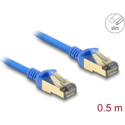 Delock RJ45 Network Cable Cat.8.1 F/FTP Slim 0.5 m blue