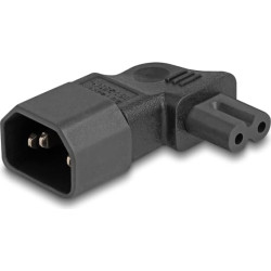 Delock Power Adapter IEC 60320 - C14 to C7, male / female, 2.5 A, 90° angled