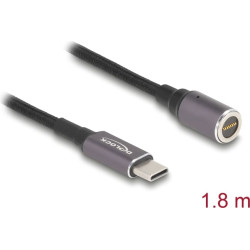 Delock Laptop Charging Cable USB Type-C™ male to magnetic 8 pin connector 1.8 m