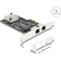 Delock PCI Express x2 Card to 2 x RJ45 5 Gigabit LAN RTL8126