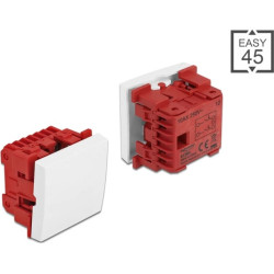 Delock Easy 45 1-gang Switch 2-pole 1-way 45 x 45 mm, white