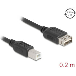 Delock USB 2.0 Cable USB Type-B male to EASY USB Type-A female 0.2 m