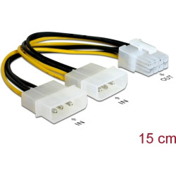 Delock Cable PCI Express power supply 8pin   2x  5Â¼â for graphics card