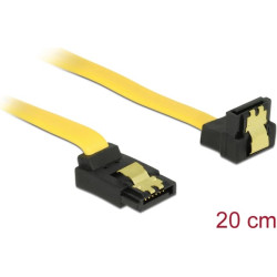 Delock SATA 6 Gb/s Cable upwards angled to downwards angled 20 cm yellow