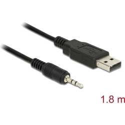 Delock Converter USB 2.0 male > TTL 2.5 mm 3 pin stereo jack male 1.8 m (5 V)
