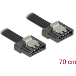 Delock SATA 6 Gb/s Cable 70 cm black FLEXI