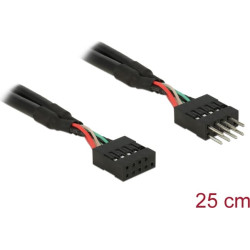 Delock USB 2.0 Pin header Extension Cable 10 pin male / female 25 cm