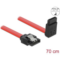 Delock SATA 6 Gb/s Cable straight to upwards angled 70 cm red