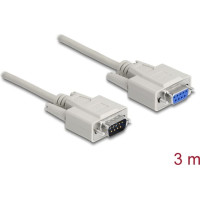 Delock Serial Cable D-Sub 9 male to female 3 m