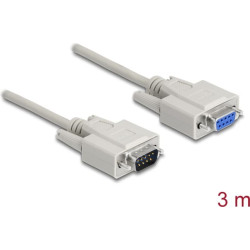 Delock Serial Cable D-Sub 9 male to female 3 m