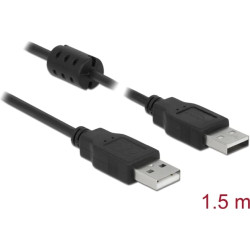 Delock Cable USB 2.0 Type-A male > USB 2.0 Type-A male 1.5 m black