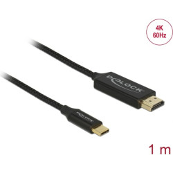 Delock USB cable Type-C to HDMI (DP Alt Mode) 4K 60 Hz 1 m coaxial