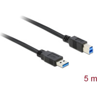 Delock USB 5 Gbps Cable Type-A male to Type-B male 5 m black