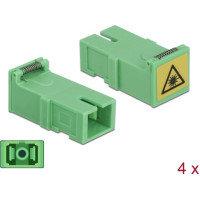 Delock Optical Fiber Coupler with laser protection flip SC Simplex female to SC Simplex female 4 pieces