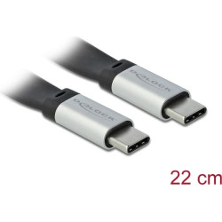 Delock USB 3.2 Gen 2 FPC Flat Ribbon Cable USB Type-C™ to USB Type-C™ 22 cm PD 3 A E-Marker