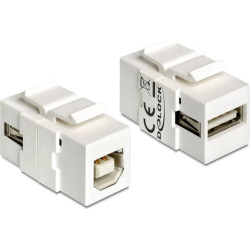 Delock Keystone module USB 2.0 A female  USB 2.0 B female