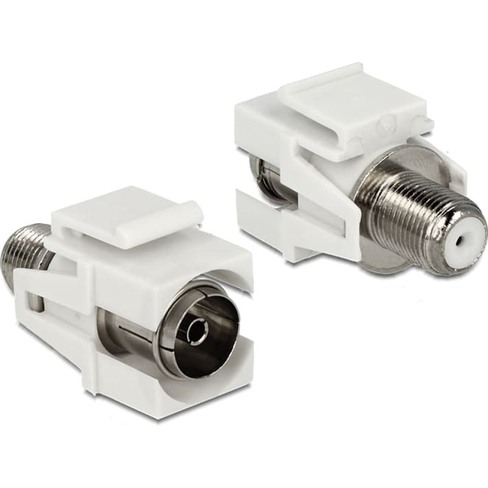 Delock Keystone Module IEC female > F female white