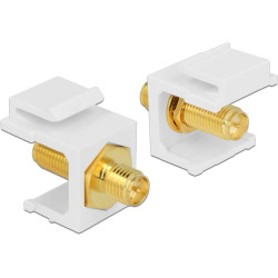Delock Keystone Module RP-SMA female > RP-SMA female white