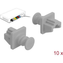 Delock Dust Cover for RJ45 jack 10 pieces grey