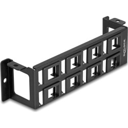 Delock Keystone Mounting Panel 8 Port surface mount vertical