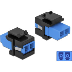 Delock Keystone Module LC Duplex female to LC Duplex female blue / black