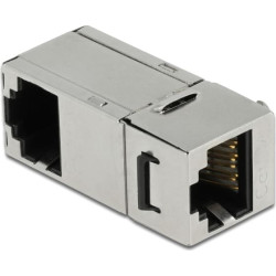 Delock Keystone Module RJ45 jack to RJ45 jack Cat.6A 90° angled