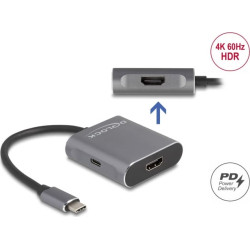 Delock USB Type-C™ Splitter (DP Alt Mode) to 2 x HDMI MST with USB Type-C™ PD