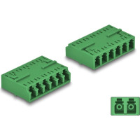 Delock Optical Fiber Coupler HD LC Hexaplex female to LC Hexaplex female green