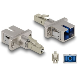 Delock Optical Fiber Hybrid Coupler LC Simplex male to SC Simplex female beige