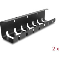 Delock Cable holder for under-table mounting black 2 pcs set
