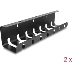 Delock Cable holder for under-table mounting black 2 pcs set