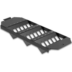 Delock Optical Fiber Mounting for floor tank 18 port for SC Simplex / LC Duplex couplers black