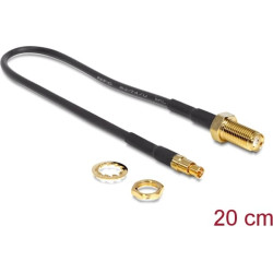 Delock Antenna adapter SMA jack bulkhead > TS-9 plug 200 mm