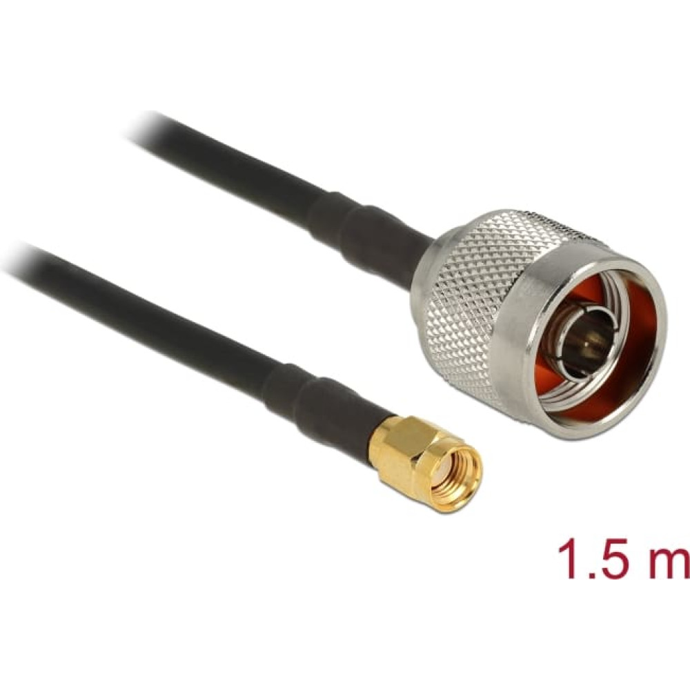 Delock Antenna Cable N plug > RP-SMA plug CFD200/RF200 1.5 m low loss