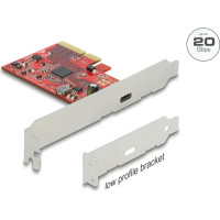 Delock PCI Express x4 Card to 1 x external SuperSpeed USB 20 Gbps (USB 3.2 Gen 2x2) USB Type-C™ female - 3 A