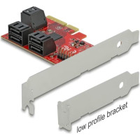 Delock 6 port SATA PCI Express x4 Card - Low Profile Form Factor