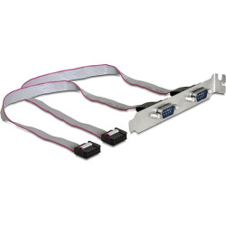 Delock Slotbracket > 2x serial Pin layout: 1:1