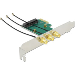 Delock PCI Express x1 Card > Mini PCIe Slot + 3 RP-SMA Ports