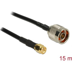 Delock Antenna Cable N plug > SMA plug CFD200 15 m low loss