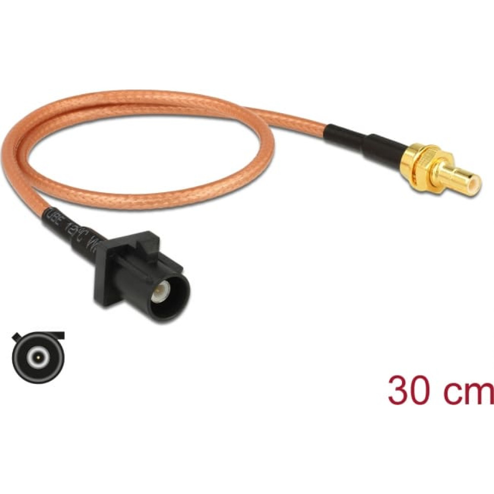 Delock Antenna Cable FAKRA A plug > SMB plug RG-316 30 cm
