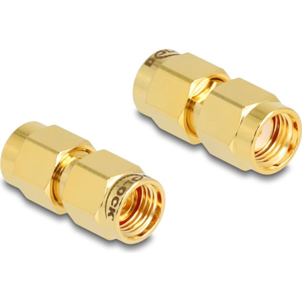 Delock Adapter RP-SMA plug to RP-SMA plug