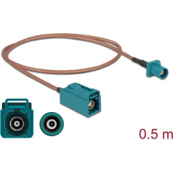 Delock Antenna Cable FAKRA Z plug > FAKRA Z jack RG-316 0.5 m